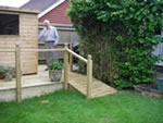 Decking on sloping ground