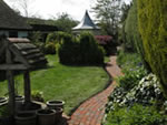 Traditional path in cottage garden